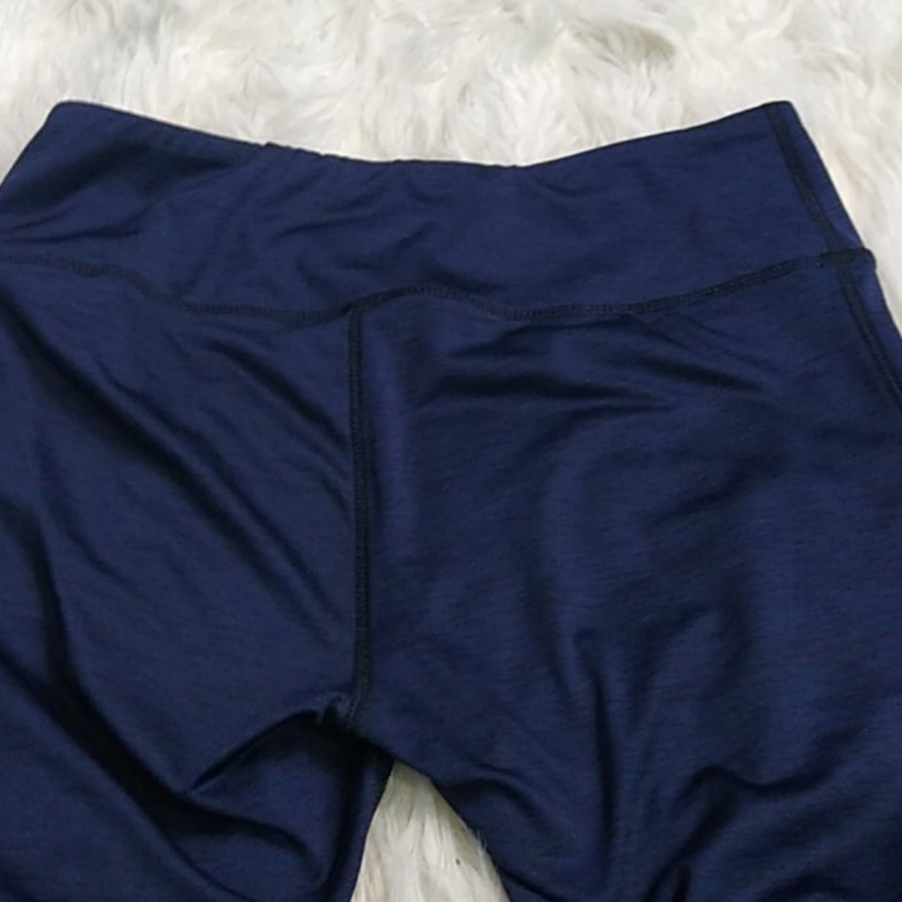 Maurices Dark Blue Cut Out Criss Cross Athletic Leggings  szM #419 - Picture 5 of 6